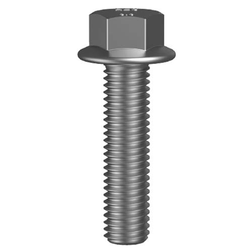 M6 x 50mm Hex Flanged Serrated Bolt Class 8.8 Zinc Plated Pack of 100