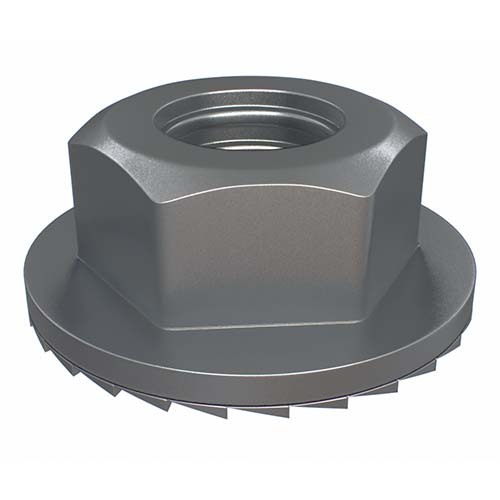 M10 Hex Flange Serrated Nut Class 8 Hot Dip Galvanised Pack of 200