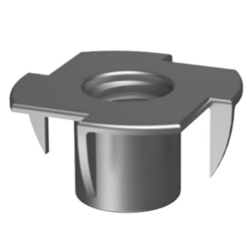 M4 x 8 x 15mm Tee Nut 4 Prong Zinc Plated  - Box of 200