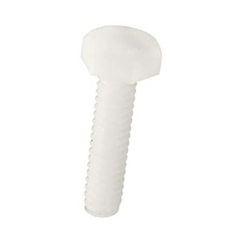 1/4 x 1/2" UNC Hex Head Set Screw Nylon Natural - Pack of 100