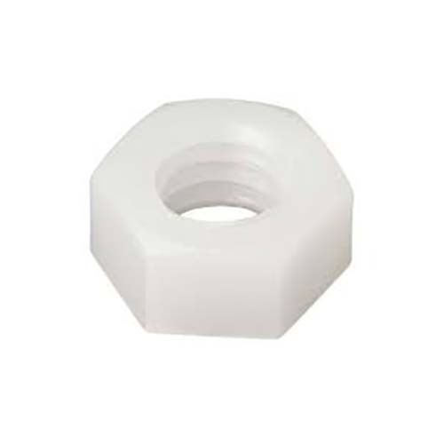 No. 10-24 UNC Hex Nut Nylon Natural - Pack of 100