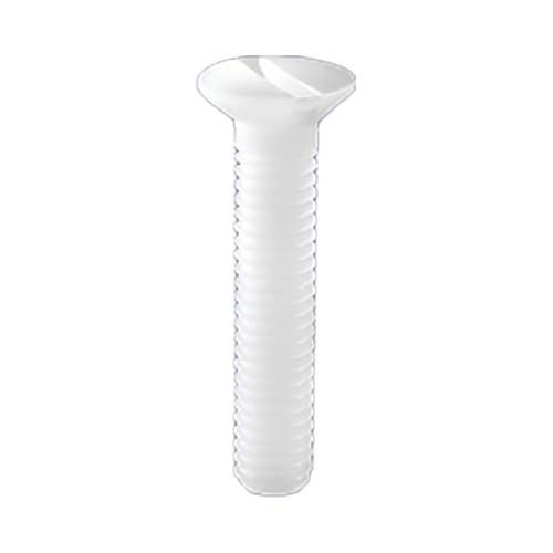 M3 x 6mm Metric Thread Slotted Countersunk Screw Nylon Pack of 100