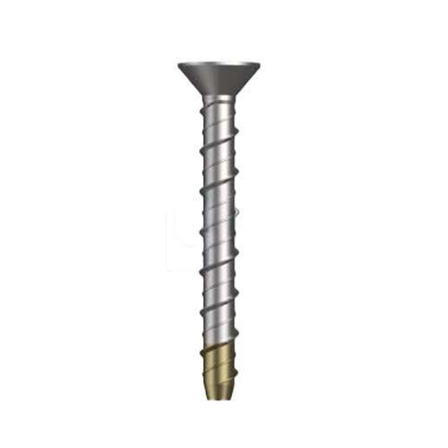 M6 x 50mm Masonry Screw Xbolt Countersunk Head Zinc Yellow  - Box of 100
