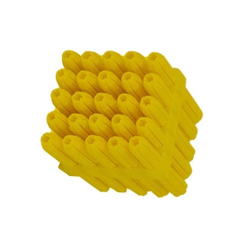 M4 x 25mm Yellow Frame PVC Wall Plug - Box of 1000