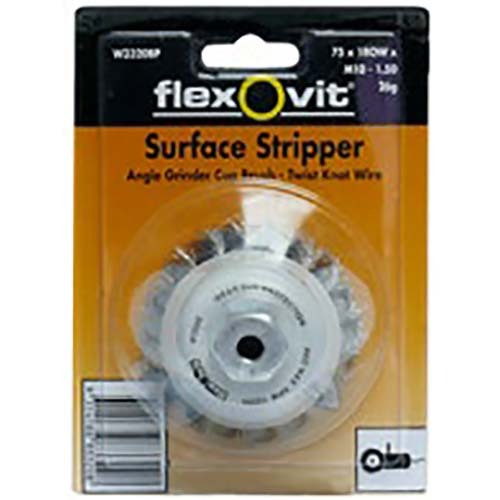 Flexovit Wire Cup Brush Twist Knot, 65 x 1R M10 x 1.5