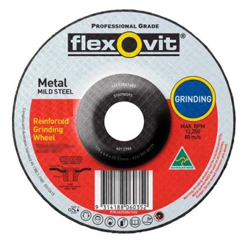 Flexovit Grinding Wheel General Purpose 125 x 4.5 x 22.23mm - Pack of 10