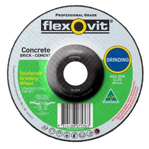Flexovit Grinding Wheel C30R Masonry  115 x 6.0 x 22.23mm - Pack of 10