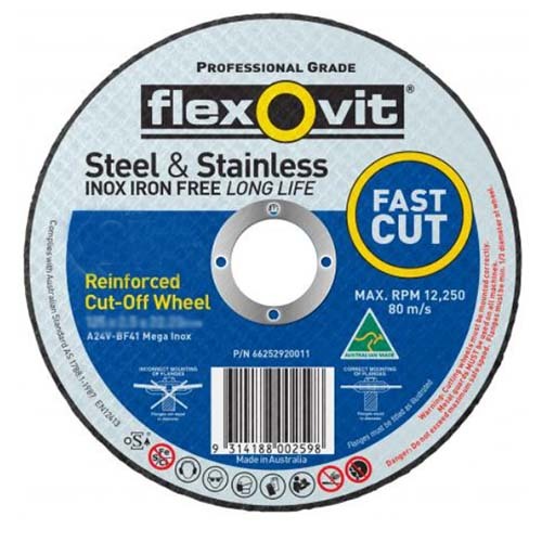 Flexovit Cut Off Wheel Mega Inox 100 x 2.5 x 16mm - Pack of 50
