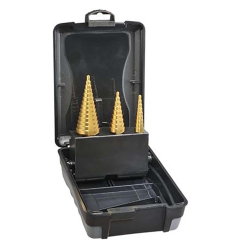 Saber HSS TiN Coated Straight Flute Step Drill Set - Metric - 8030-S1