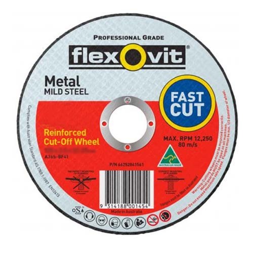 Flexovit Cut-Off Wheel Metal Type 41 230 x 3.1 x 22.23 mm 40 Grit - Pack of 10