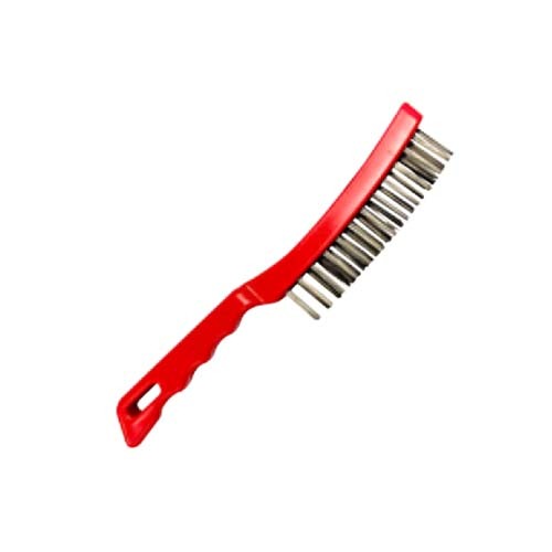 Flexovit Wire Brush Scratch Brush Plastic Handle Brass Yellow 4-Row