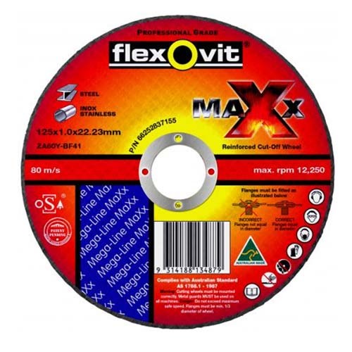 Flexovit Cut-Off Wheel Maxx Inox Ultra Thin 180 x 1.6 x 22.23 mm - Pack of 25