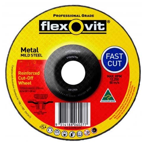 Flexovit Cut-Off Wheel General Purpose Metal Depressed 230 x 3.4 x 22.23 mm - Pack of 10