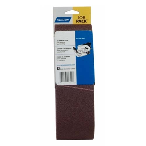 Norton Metalite Portable Linishing Cloth Belt 75 x 533 mm 120 Grit Pack of 3