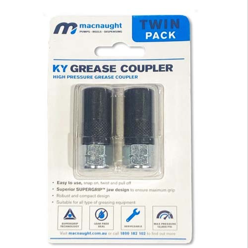 Macnaught High Pressure Grease Coupler Twin Pack KY2P