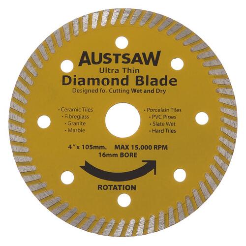 Austsaw 103mm (4") Diamond Blade Ultra Thin - 16mm Bore