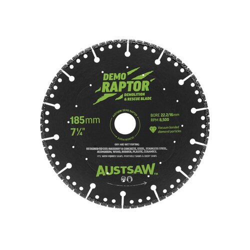 Austsaw 185mm (7") RESQ Diamond Rescue & Demolition Blade