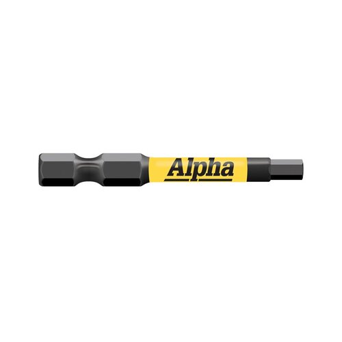 Alpha H4 x 50mm Hex Thundermax Impact Power Bit Wrapped Pack of 5