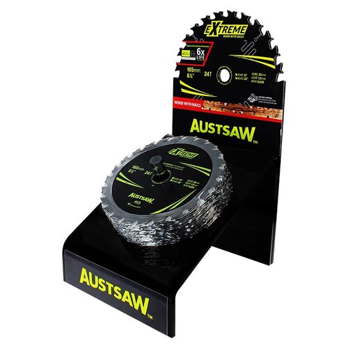 Austsaw 165mm Extreme Wood with Nail Blade 20mm Bore 24 Teeth 20/Pack