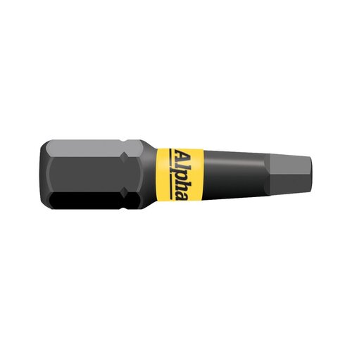 Alpha SQ2 x 25mm Square Thundermax Impact Insert Bit Wrapped Pack of 5