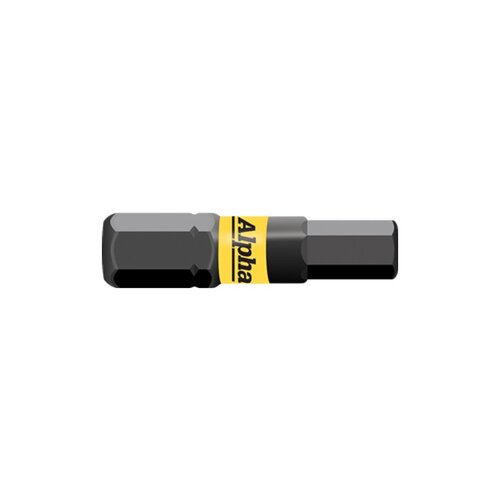 Alpha H5 x 25mm Hex Thundermax Impact Insert Bit Wrapped Pack of 5