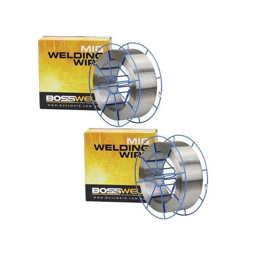 Pack of 2 - Bossweld 309LSi Stainless Steel MIG Wire x 0.9mm 15kg Spool 200045