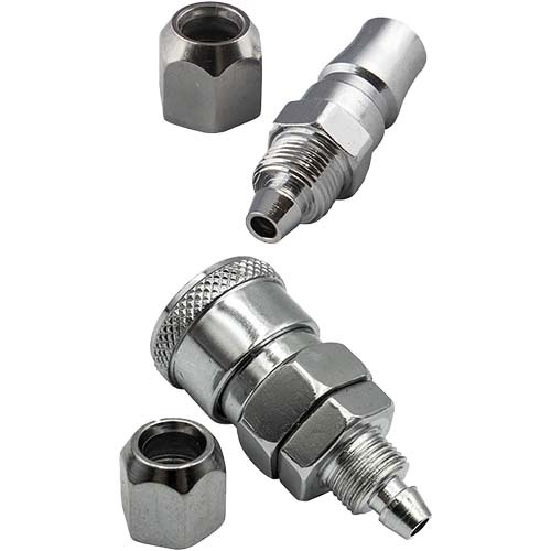 Champion B420HR Air Hose Repair Fitting Suits 1/4"-6mm Hose Steel (Nitto) - Pack of 3
