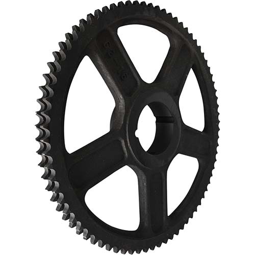 06B-2-76 Tooth Taper Lock Sprocket Cast Iron 3/8" Pitch Duplex (1610)