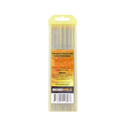 Bossweld Electrodes 1.5% Lanthanated Tungsten 1.6 x 178mm Pack of 10