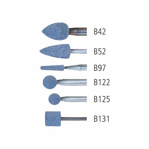 Pferd Mounted Point B Ceramic Blue 13 x 19mm 80 Grit 35102281 - Pack of 10