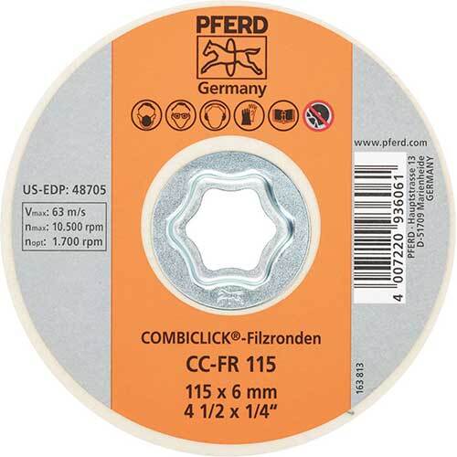 Pferd Combiclick Disc Felt Final Polishing 115mm 42003015 - Pack of 5