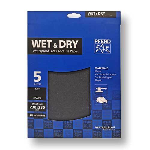 Pferd 5- Pack Abrasive Sheet - Wet & Dry ECOPAINT 230×280mm 80 Grit 45017862