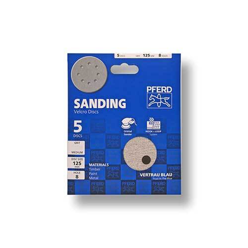 Pferd 5- Pack Hook and Loop Sanding Disc Al Oxide 125mm 8-Hole 60 Grit 45017889