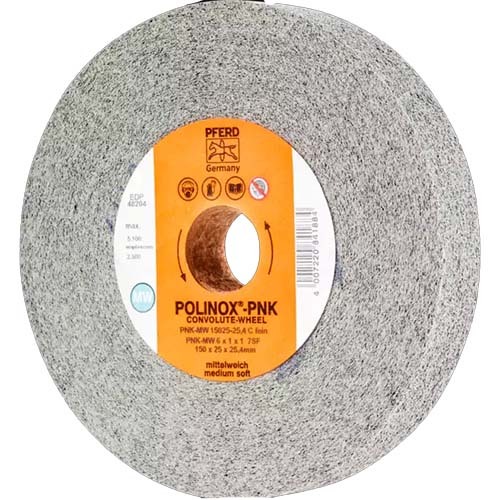 Pferd Polinox Convolute Grinding Wheel - PNK SIC Medium Soft 150 x 25mm SIC 47802641