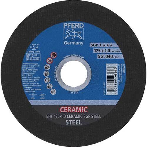 Pferd Cut-Off Wheel EHT 125 x 1mm Ceramic 61312510 - Pack of 25