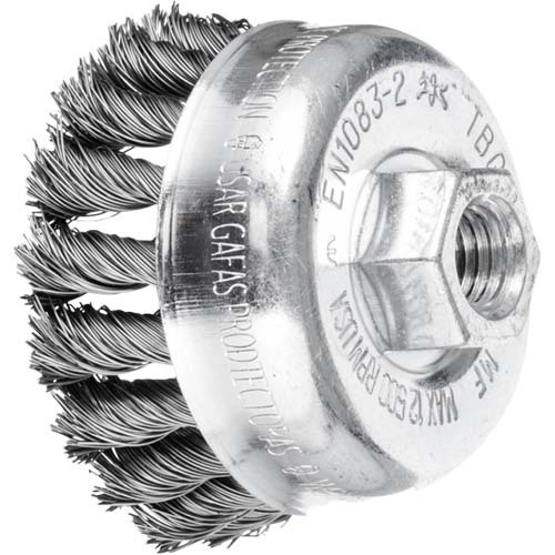 Pferd Cup Brush Twist Knot Steel Wire 100mm 0.35 Fil Dia 43740101