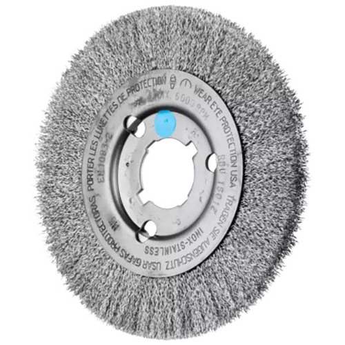 Pferd Wheel Brush with Arbor Hole Crimped Inox 43505006 - Pack of 2