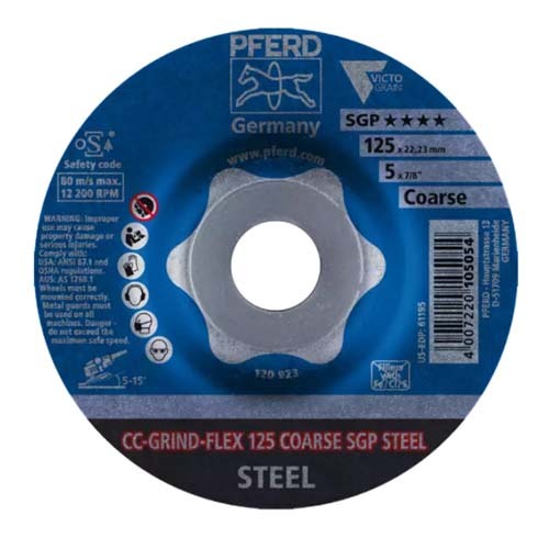 Pferd Grinding Disc Steel SGP Steel 125mm  64188126 - Pack of 10
