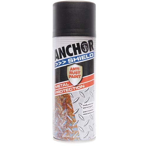 Anchor Hammer Anti Rust Paint Finish Black 60105 - 400g Aerosol