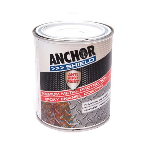 Anchor Shield Paint Anti Rust Metal Protection Matte Black 49604-500 -500ml