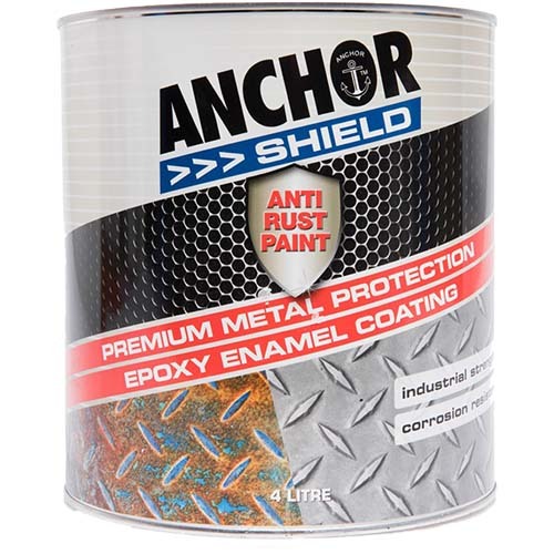 Anchor Shield Paint Anti Rust Metal Protection Matte Black 49604-4 - 4L