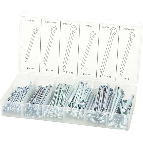 Workshop Buddy Large Cotter Pin Assortment, 144 Pieces