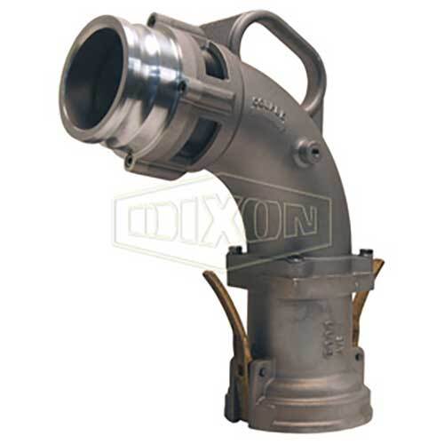 Dixon Side Seal Drop Elbow with 4" Adapter Inlet - Aluminum