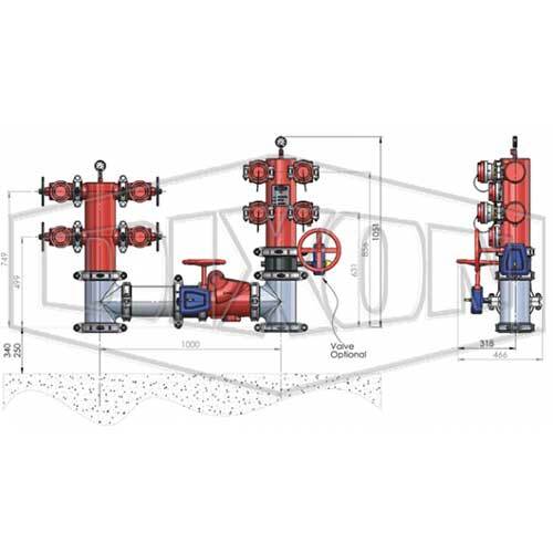 Dixon NSW Combined Suction/Booster 150mm, 4 Point