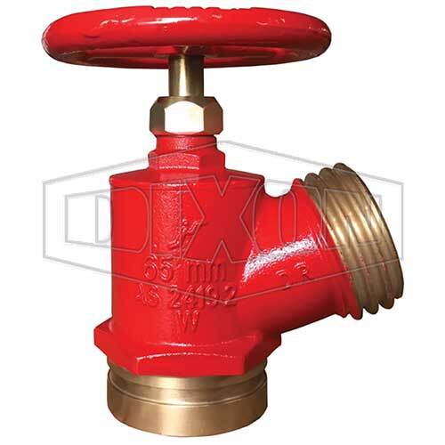 Dixon Fire Hydrant Landing Valve 3" Roll Grooved x 2-1/2" CFA DR Brass