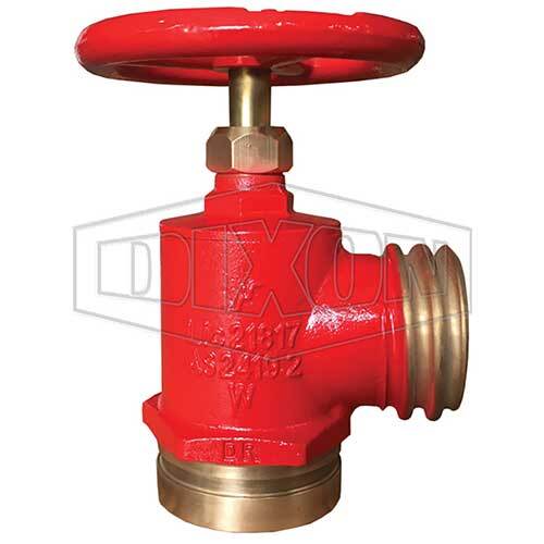 Dixon Fire Hydrant Landing Valve 3" Roll Grooved x 2-1/2" MFB DR Brass