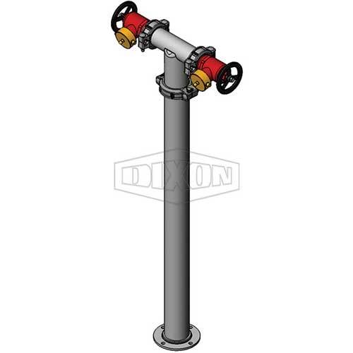 Dixon QLD Twin Hydrant Riser 100mm - Powder Coated