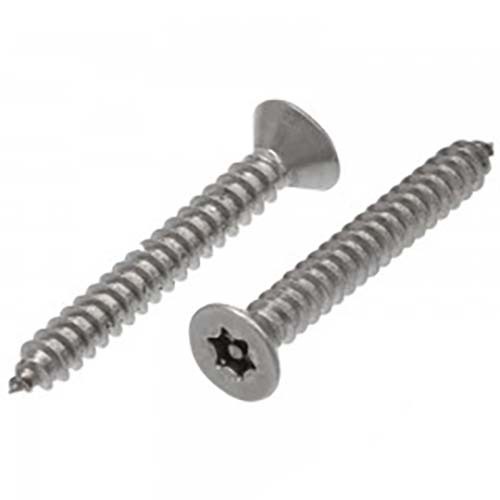 10G x 13mm Security CSK Post Torx Self Tapping Screw 304 Stainless Steel - Pack of 100