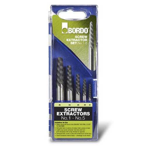 Bordo No. 1 to No. 5 Screw Extractor Set - 5 Pieces
