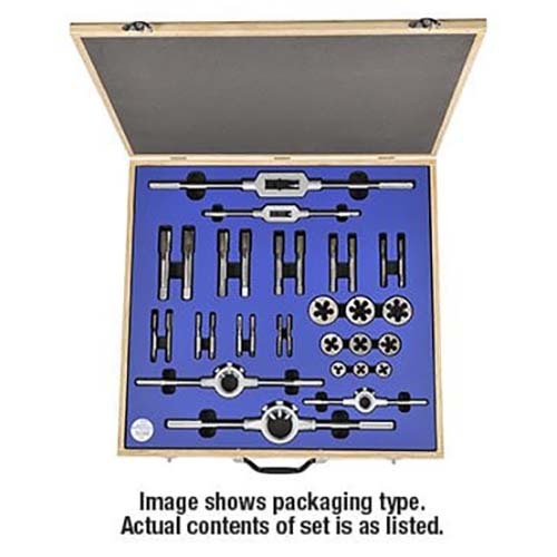 Goliath ETDS141MCF 6 - 24 Metric, 1/4" - 1" UNC / UNF Tap and Die Set - HSS
